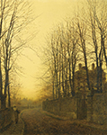 John Atkinson Grimshaw Late Autumn, 1886 oil painting reproduction