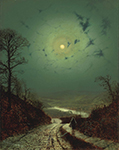 John Atkinson Grimshaw Moonlight, 1871 oil painting reproduction