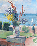 Henri Lebasque Terrace by the Sea, 1922 oil painting reproduction