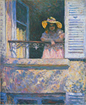 Henri Lebasque Young Girl in a Window, 1914 oil painting reproduction