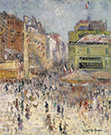 Gustave Loiseau Rue Clignancourt, Paris, on 14th July, 1925 oil painting reproduction