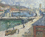 Gustave Loiseau Port of Fecamp, 1924 oil painting reproduction