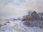 Gustave Loiseau Snow Rifts near the Seine oil painting reproduction