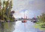 Claude Monet Argenteuil Seen from the Small Arm of the Seine, 1872 oil painting reproduction