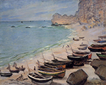 Claude Monet Boats on the Beach at Etretat, 1883 oil painting reproduction