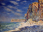 Claude Monet Cliff near Fecamp, 1881 oil painting reproduction