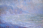 Claude Monet Cliffs at Pourville, Rain, 1886 oil painting reproduction