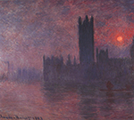 Claude Monet Houses of Parliament at Sunset, 1903 oil painting reproduction