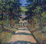 Claude Monet Pathway in Monet's Garden at Giverny, 1800 oil painting reproduction