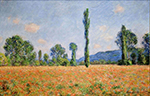 Claude Monet Poppy Field in Giverny 02, 1890 oil painting reproduction