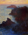 Claude Monet Rocky Point at Port-Goulphar, 1886 oil painting reproduction