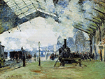 Claude Monet Saint-Lazare Gare, Normandy Train, 1887 oil painting reproduction