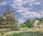 Alfred Sisley Orchard in Spring oil painting reproduction