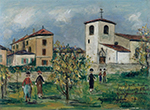 Maurice Utrillo The Church of Saint-Bernard, 1932 oil painting reproduction